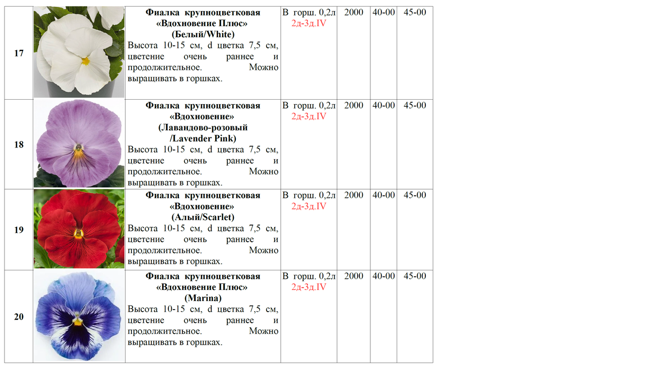 Двулетние травянистые растения