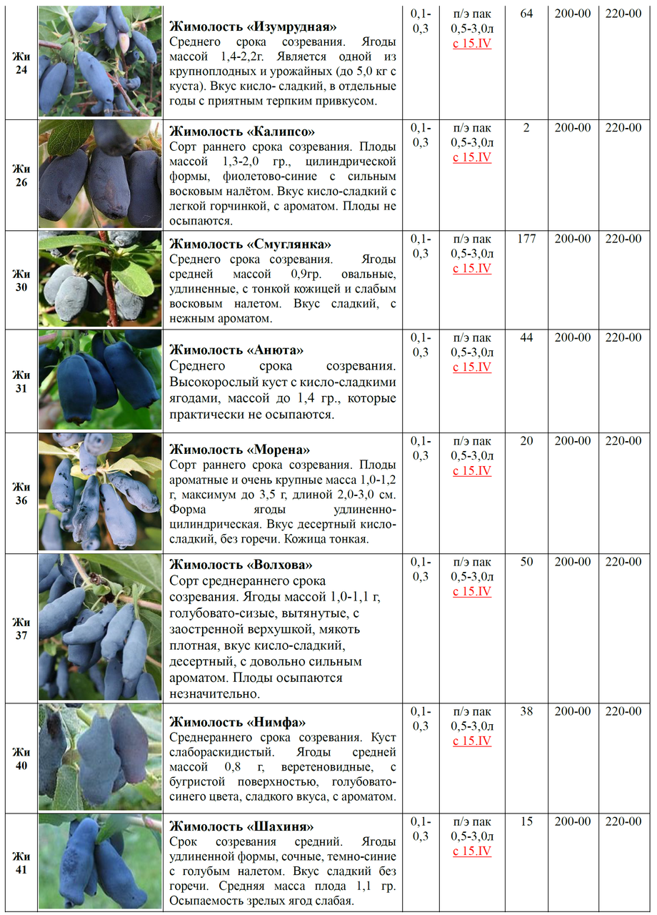 Плодовые деревья и ягодные кустарники